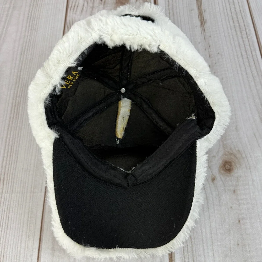 Vera New York Kids‎ White Teddy Bear Ears Plush Baseball Cap Hat